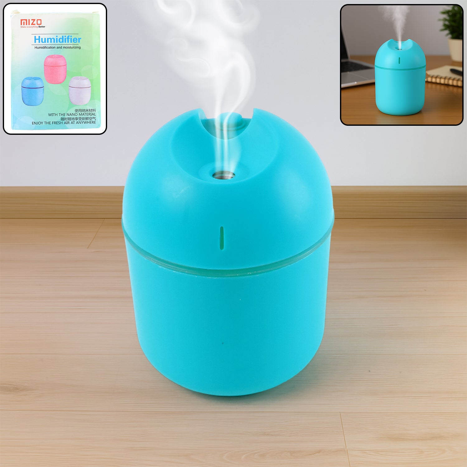 Blue Usb Mini Air Humidifier For Home  Office (1 Pc) Blue Usb Mini Air Humidifier For Home  Office (1 Pc)
